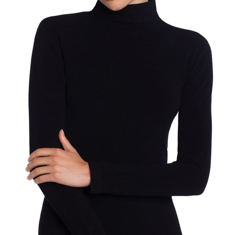 Polera Beatle Lana Merino Negro Negro TALLA UNICA