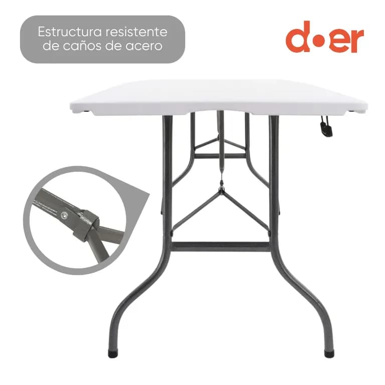 Mesa plegable Foldaway tipo maleta 180x74cms