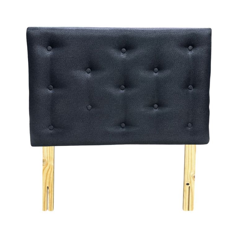 Respaldo 1 Plaza Negro Lino Muebles Rimar