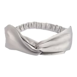 Cintillo de seda 22 momme color gris plata