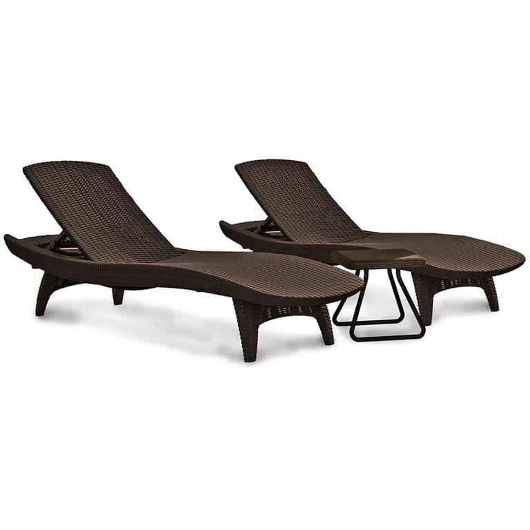 Juego De Reposeras Y Mesa Marron Pacific Sun - Marron