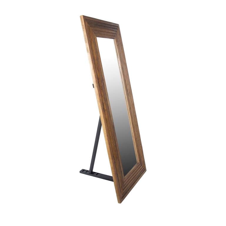 Espejo Wudex de pie de madera de olmo 185x80x30