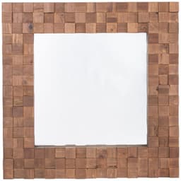 Espejo Moran de pared cuadrado de madera estilo mosaico 80x86x45