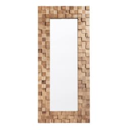Espejo Longan rectangular de madera estilo mosaico 180x78x12