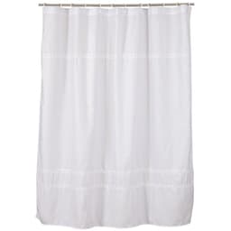 CORTINA DE BANO MEDIDA ESPECIAL COLOR BLANCO BOLILLO 200 x 200 CMS