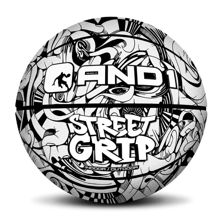 Balon de cuero Street Grip Basketball Blanco