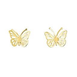 Aros Mariposa Calada Enchapado Oro 18K Dorado TALLA UNICA