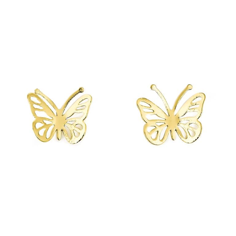 Aros Mariposa Calada Enchapado Oro 18K Dorado TALLA UNICA