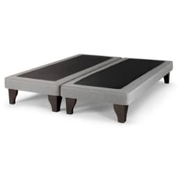 Base De Cama Europea Gris Claro Lino King