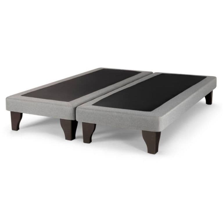 Base De Cama Europea Gris Claro Lino King