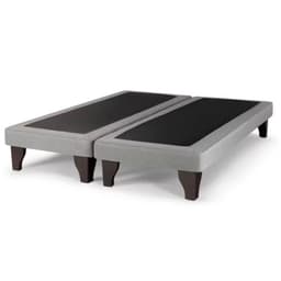 Base De Cama Europea Gris Claro Felpa King