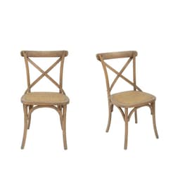 Pack 2 unidades Silla Crossback Cafe Claro