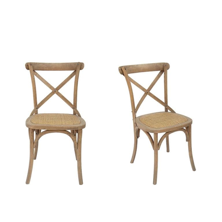 Pack 2 unidades Silla Crossback Cafe Claro