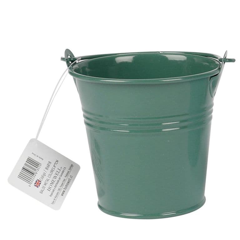 Balde de metal verde 8x7cm
