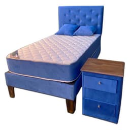 Cama HVM15P Azul Rey velador Pmadera