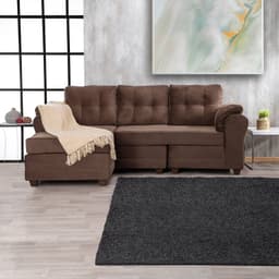Sofa Seccional Intercambiable 3.1 Queen Felpa Cafe