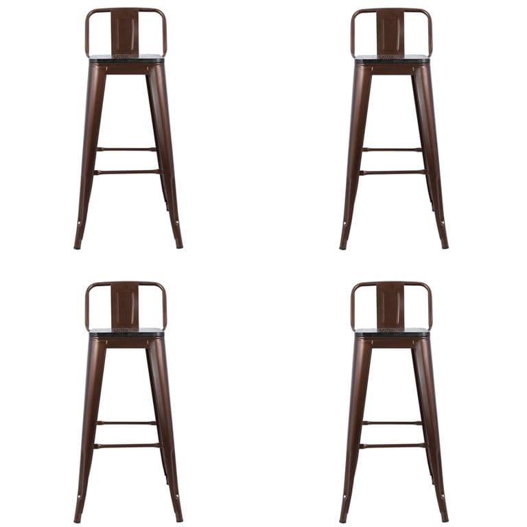 Pack 4 Bancos De Bar Tolix Paris Cobre