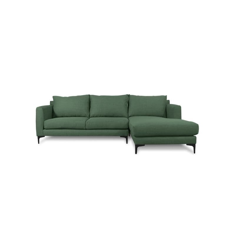 SECCIONAL KAILE CHENILLE TIPO LINO VERDE