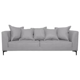 SOFA CORDELIA FELPA GRIS 2 CUERPOS