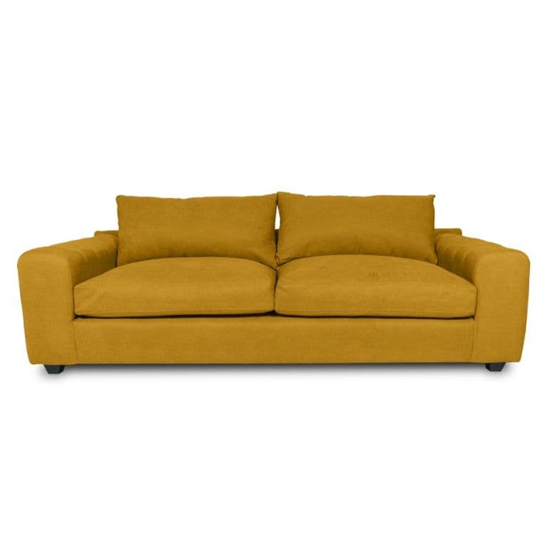 SOFA BRIANA CHENILLE TIPO LINO AMBARINO 3 CUERPOS