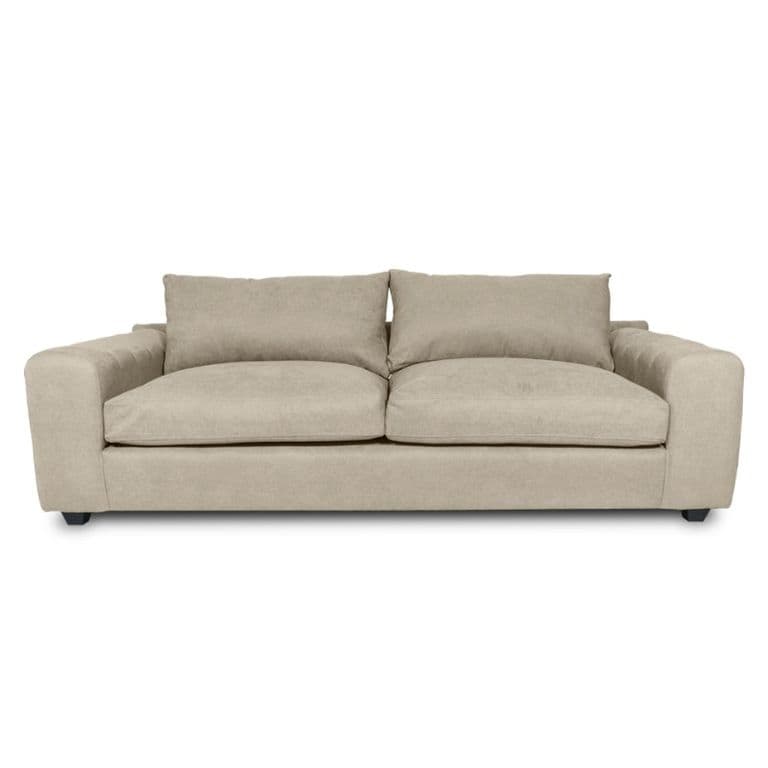SOFA BRIANA FELPA BEIGE 2 CUERPOS