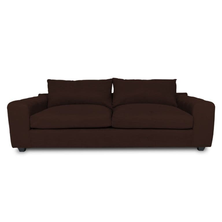 SOFA BRIANA FELPA CAFE 3 CUERPOS