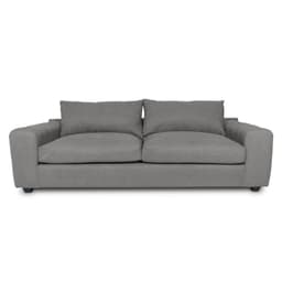 SOFA BRIANA CHENILLE TIPO LINO GRIS 2 CUERPOS