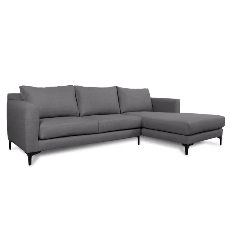 SECCIONAL KAILE FELPA GRIS