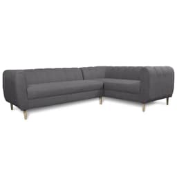 SECCIONAL LYNETTE CHENILLE TIPO LINO GRIS