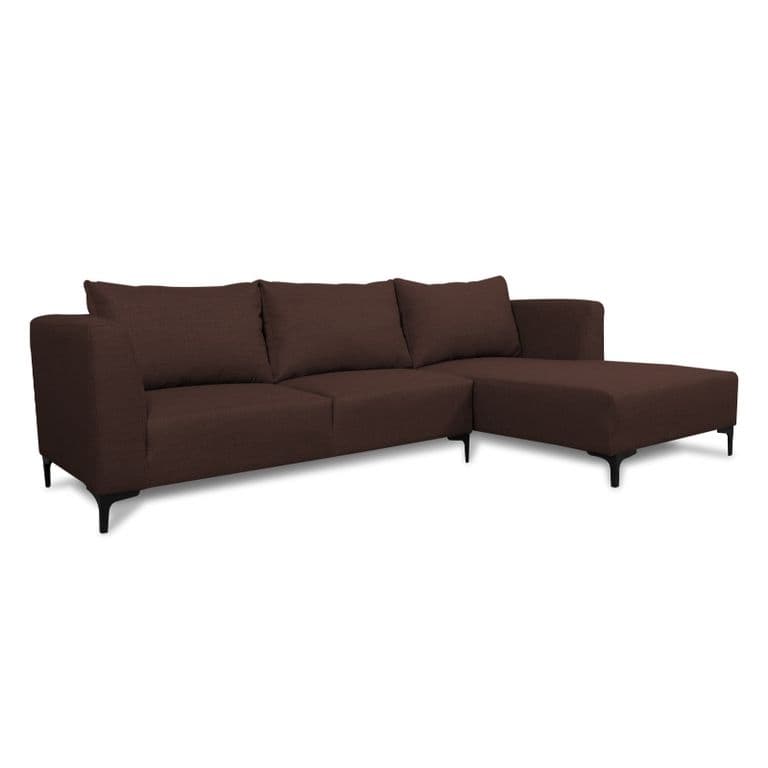 SECCIONAL SURIA CHENILLE TIPO LINO CAFE