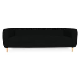 SOFA LYNETTE CHENILLE TIPO LINO NEGRO 2 CUERPOS