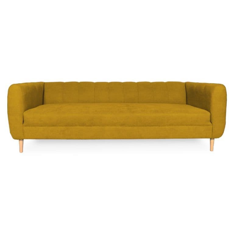 SOFA LYNETTE FELPA AMBARINO 2 CUERPOS