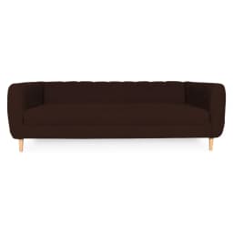 SOFA LYNETTE CHENILLE TIPO LINO CAFE 3 CUERPOS