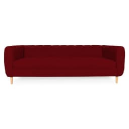 SOFA LYNETTE FELPA ROJO 3 CUERPOS