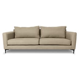 SOFA ALANNA CHENILLE TIPO LINO BEIGE 2 CUERPOS