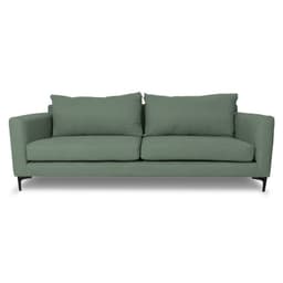 SOFA ALANNA CHENILLE TIPO LINO VERDE 2 CUERPOS