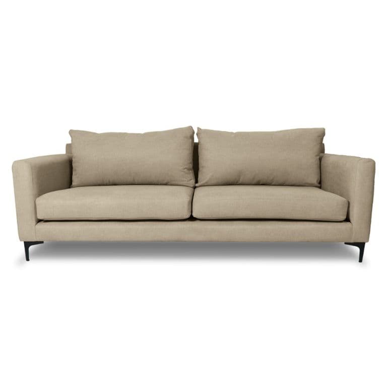 SOFA ALANNA FELPA BEIGE 3 CUERPOS