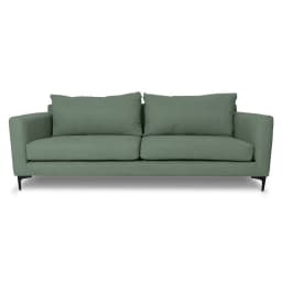 SOFA ALANNA FELPA VERDE 3 CUERPOS