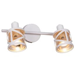 Foco Sobrepuesto Cali 2 Luces Blanco Mate