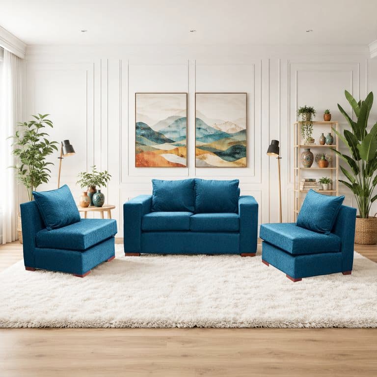 Living Sofa 2 cuerpos +2 sofas 1 cuerpo Evans Calipso