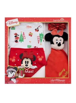 Set 4 Piezas Navidad Blanco Minnie Nina 9-12 Meses Blanco 9-12 MESES