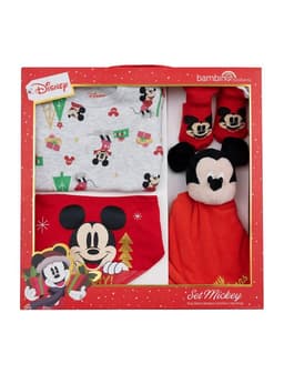 Set 4 Piezas Navidad Gris Mickey Nino 12-18 Meses Gris 12-18 MESES