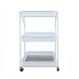 Carro Organizador Plegable con Ruedas Blanco