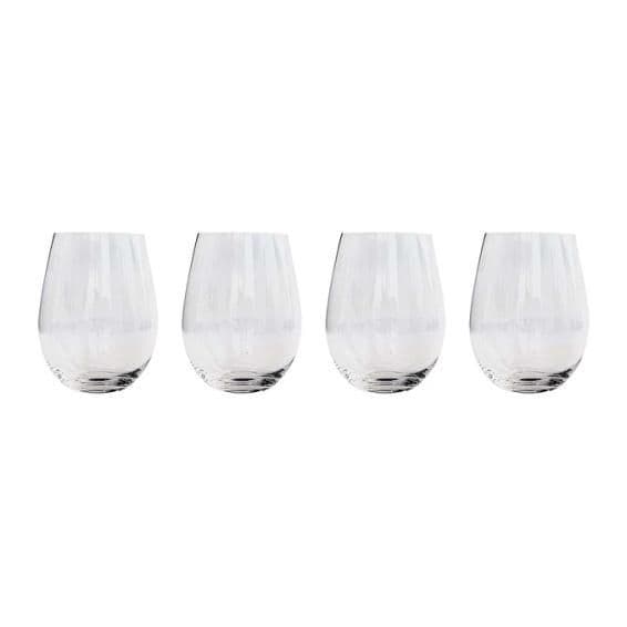 SET 4 VASOS REDONDOS VIDRIO WAYU