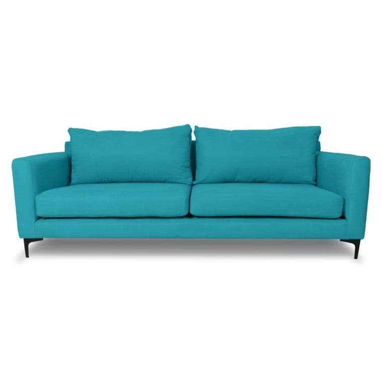SOFA ALANNA FELPA TURQUESA 2 CUERPOS