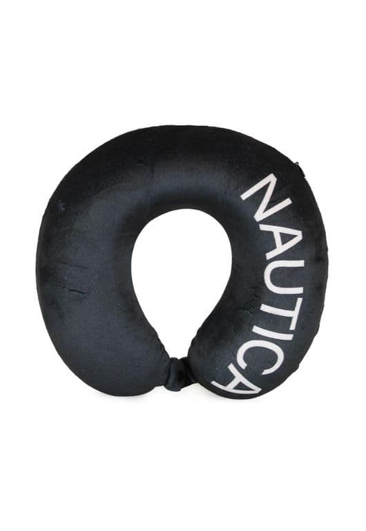 Almohada de viaje Memory Foam negro-blanca