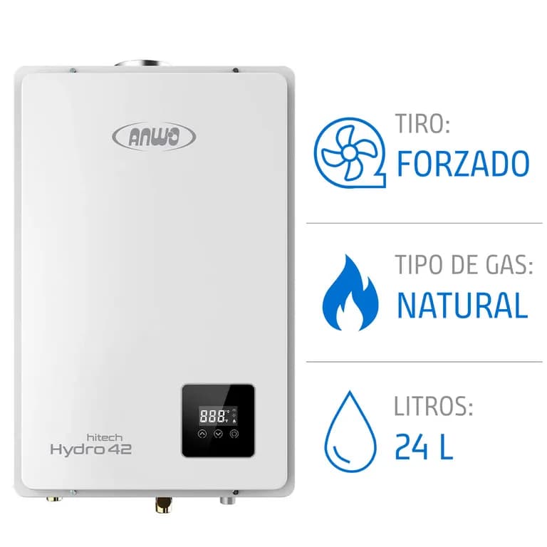 Calefont Tiro Forzado 24 Litros Gas Natural Modulante