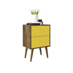 Velador 2 Cajones MB2015 Rustico Amarillo