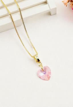 Conjunto Romance Bano Oro 24K creado con cristales de Swarovski Light Rose Rosa 1