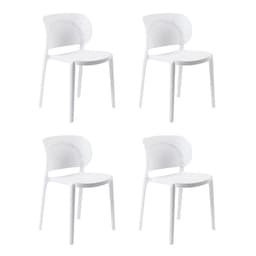 Pack 4 Sillas de Terraza Lorenzo Blanca